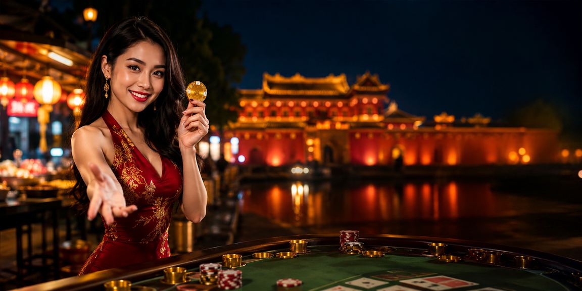 Không khí giải trí casino sôi động tại chợ đêm Huế