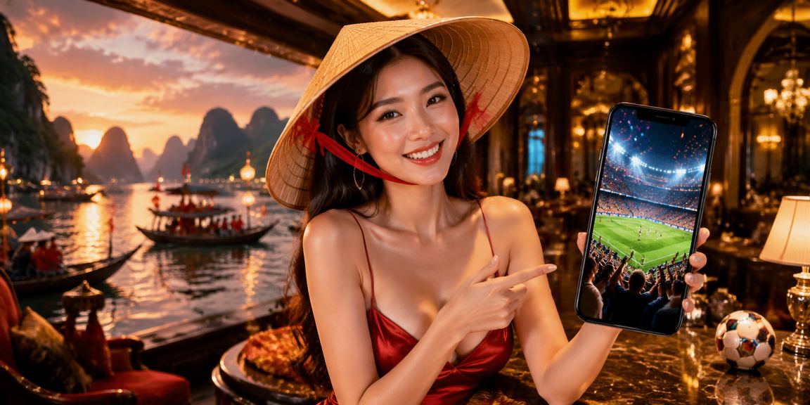 Người dùng Sài Gòn đăng ký tài khoản st60n với nón lá truyền thống trong tay