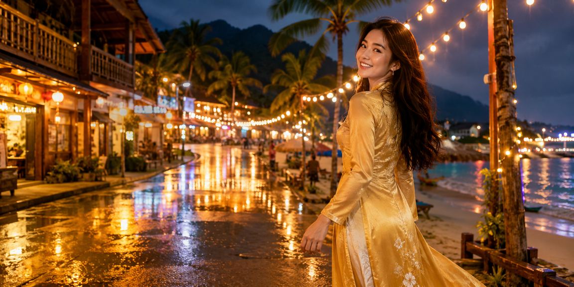 Cô gái mặc áo dài Sapa thực hiện nạp tiền và kích hoạt voucher bonus trên điện thoại